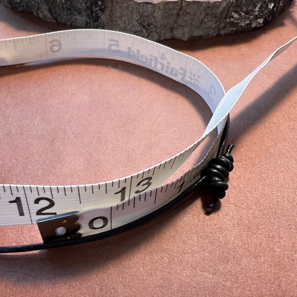 Freshwater pearl and leather adjustable bracelet or ankle bracelet - Picture 5 of 5